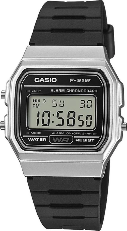 Casio Standard Black Rubber Strap F-91WM-7AEF