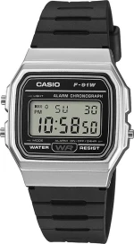 Casio Standard Black Rubber Strap F-91WM-7AEF
