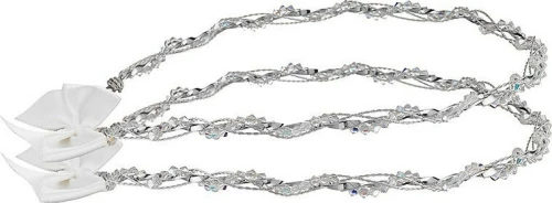 Στέφανα γάμου λευκά από ασήμι 925 με πέτρες P.Q. EUROPEAN CRYSTALS - Ioannis Collection - D245L