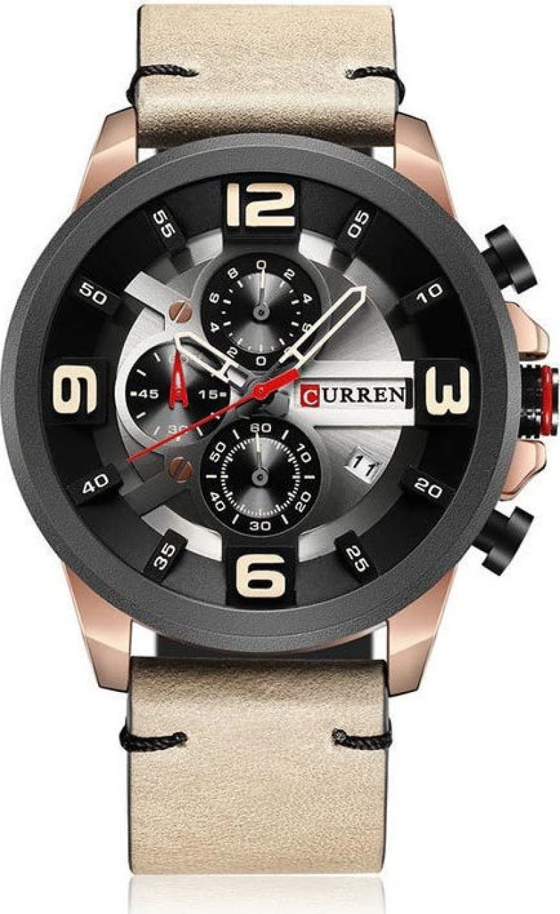 Ανδρικό Ρολόι Curren 8288 με Xρονογράφους Beige