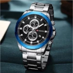 CURREN 8354 Silver/Blue Chronograph