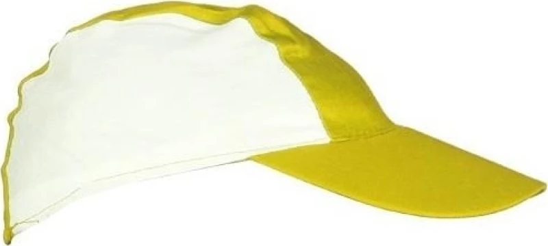 Livardas 805 Καπέλο Τρίφυλλο με λάστιχο 100% βαμβάκι WHITE/YELLOW