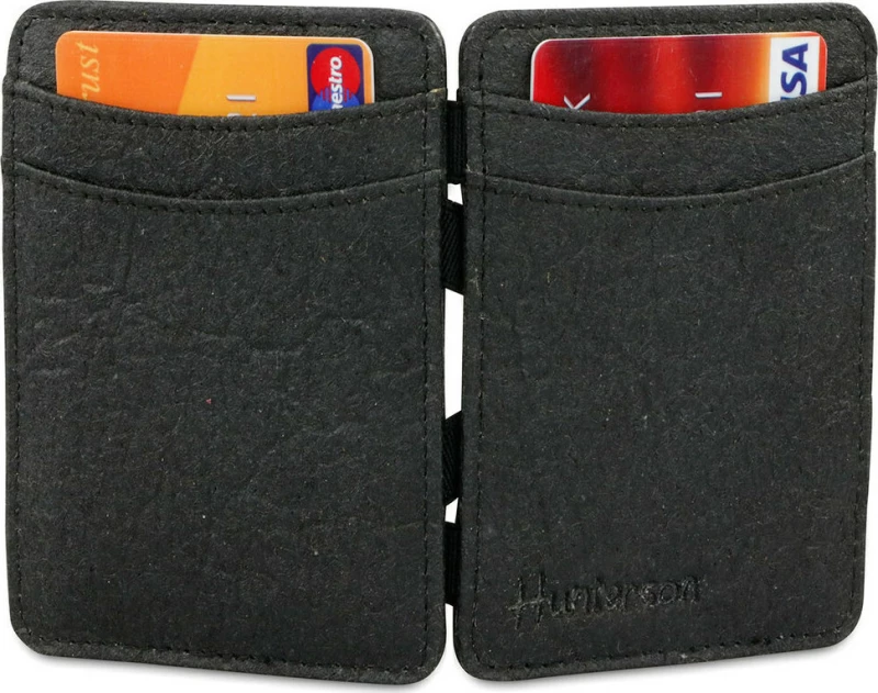 Hunterson Magic Wallet - Vegan Πορτοφόλι με RFID - Γκρι/Μαύρο (Charcoal)