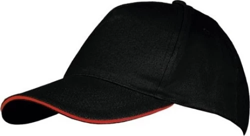 Sol'S Long Beach 00594 Βαμβάκι 260Gr Πεντάφυλλο Καπέλο Τζόκεϊ Black Red