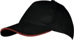 Sol'S Long Beach 00594 Βαμβάκι 260Gr Πεντάφυλλο Καπέλο Τζόκεϊ Black Red