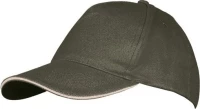 Sol'S Long Beach 00594 Βαμβάκι 260Gr Πεντάφυλλο Καπέλο Τζόκεϊ Army/Beige-915