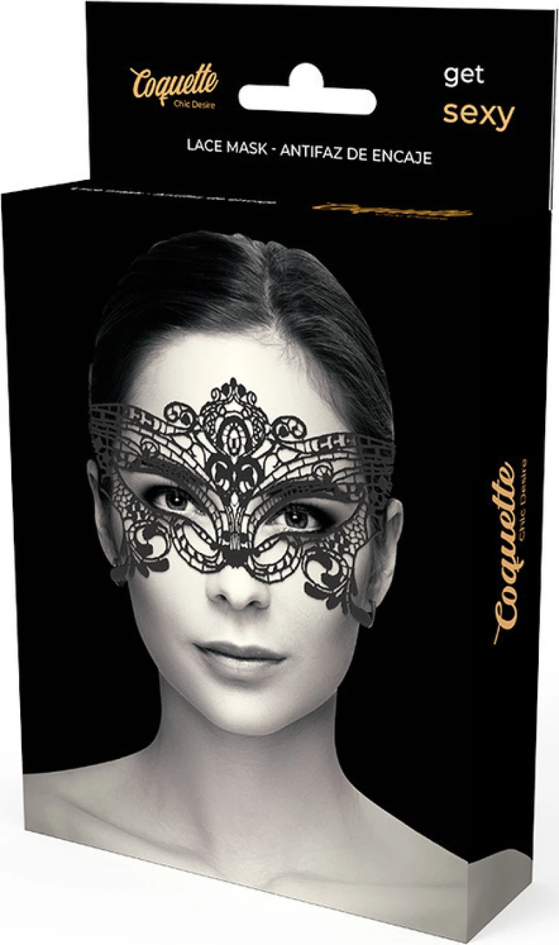 Coquette Chic Desire Lace Mask Black