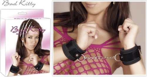 You2Toys Bad Kitty Handcuffs Bitch Black