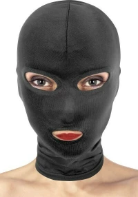 Open Eyes And Mouth Mask - Black