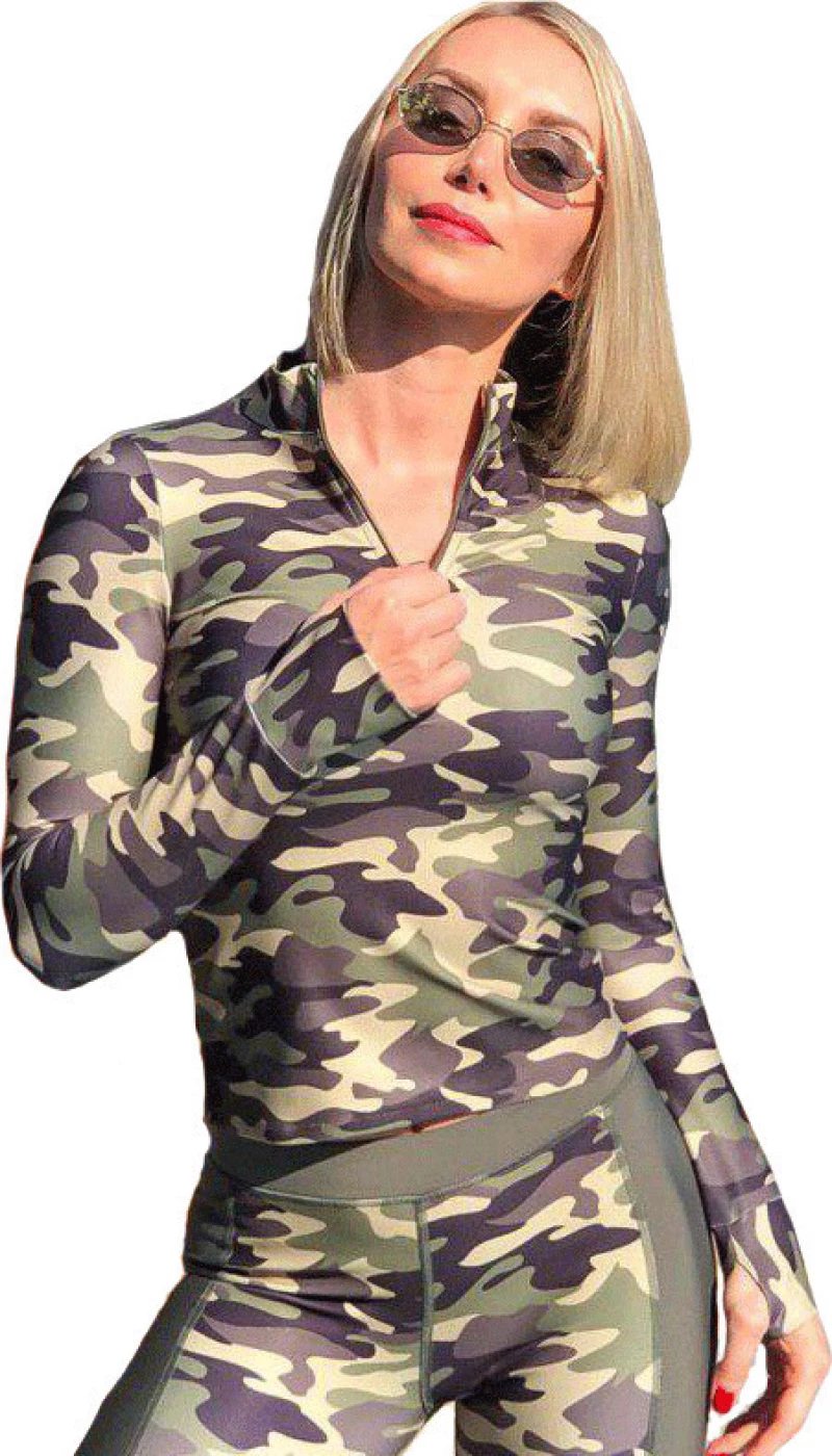 ΑΘΛΗΤΙΚΟ PUSH-UP TOP ΜΕ ΘΗΛΙΑ ΓΙΑ ΤΟΝ ΑΝΤΙΧΕΙΡΑ C-049 CAMOUFLAGE