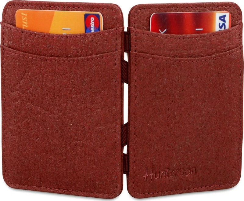Hunterson Magic Wallet - Vegan Πορτοφόλι με RFID - Κόκκινο Μούρο (Mulberry)
