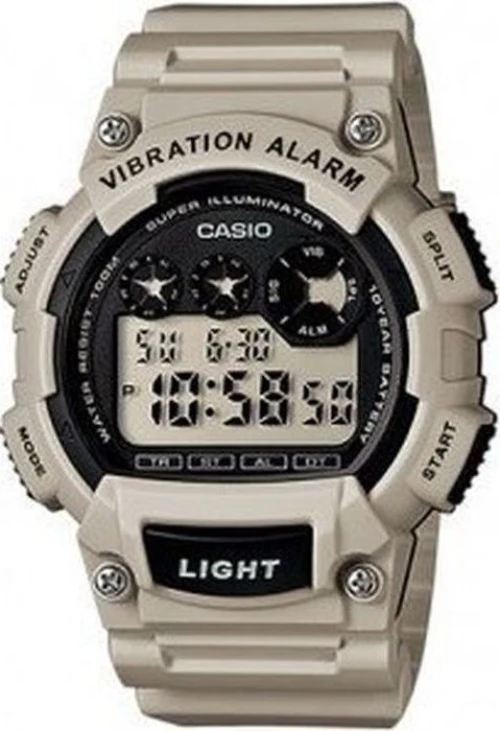 Casio W-735H-8A2Vef Collection Digital Beige Case With Beige Rubber Strap