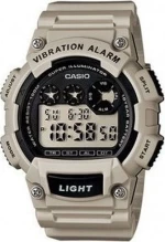Casio W-735H-8A2Vef Collection Digital Beige Case With Beige Rubber Strap