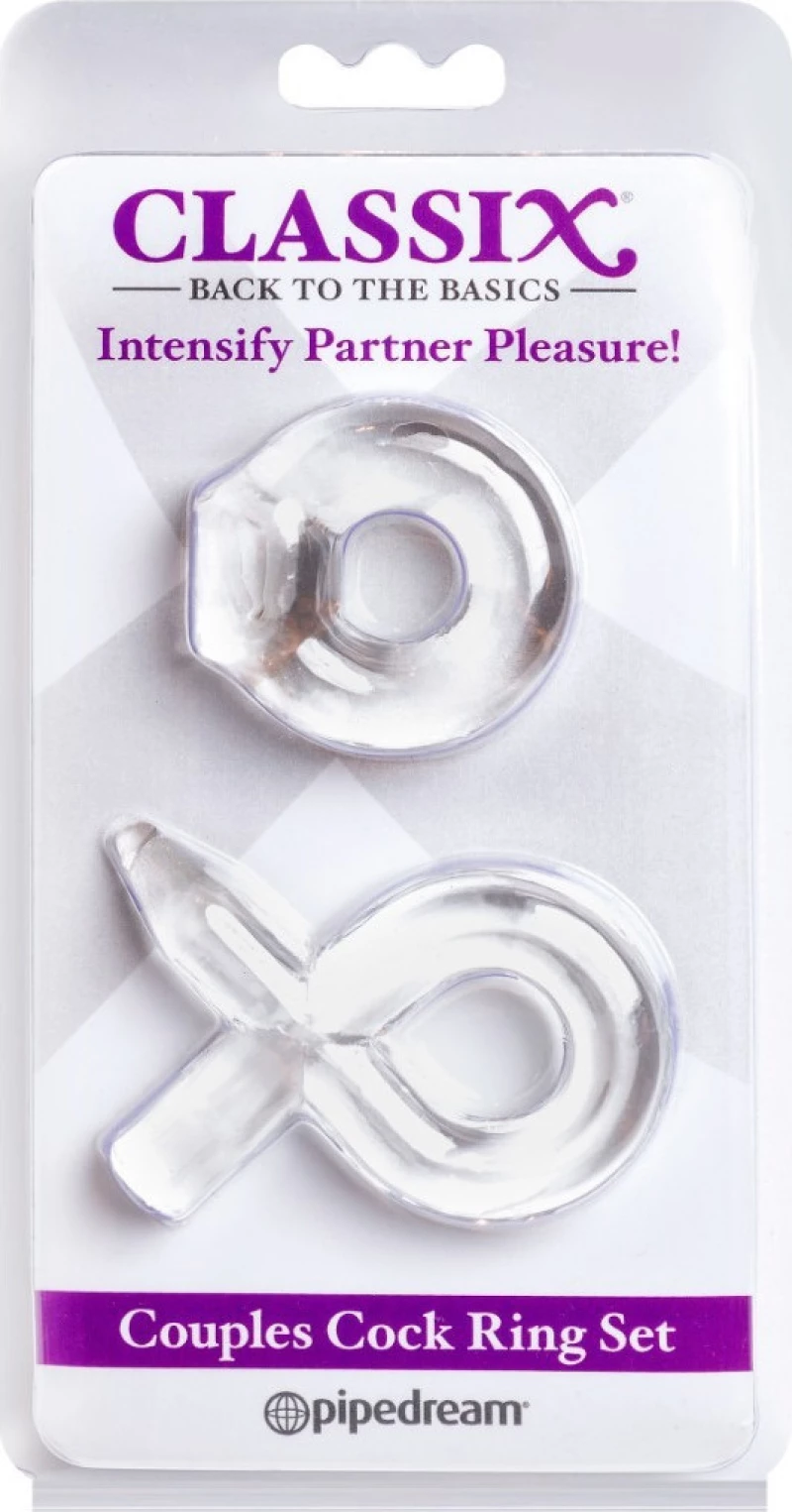 Pipedream Couples Cock Ring Set Clear