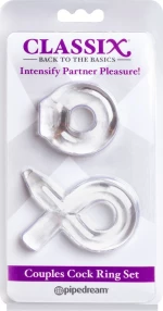 Pipedream Couples Cock Ring Set Clear