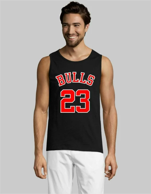 Bulls Jordan αμάνικο (Replica) - BLACK