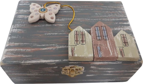Kapadakis Wood Art Ξύλινη Μπιζουτιέρα Κουτί