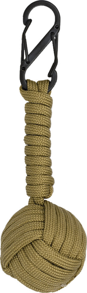 ΜΠΡΕΛΟΚ Albainox Double carabiner with paracord ball, Coyote