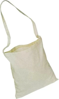 Τσάντα βαμβακερή με μακρύ χερούλι Άσπρο 41x36cm
