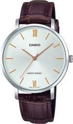 Casio Enticer Brown Leather Strap Ltp-Vt01L-7B2Udf