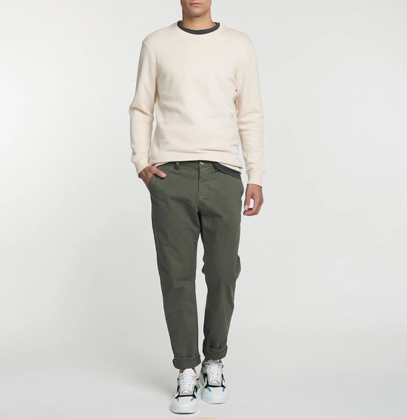 Logomania Crew Neck Sweatshirt Cream