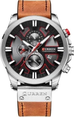 Ανδρικό Ρολόι Curren 8346 με Xρονογράφους Brown/Silver