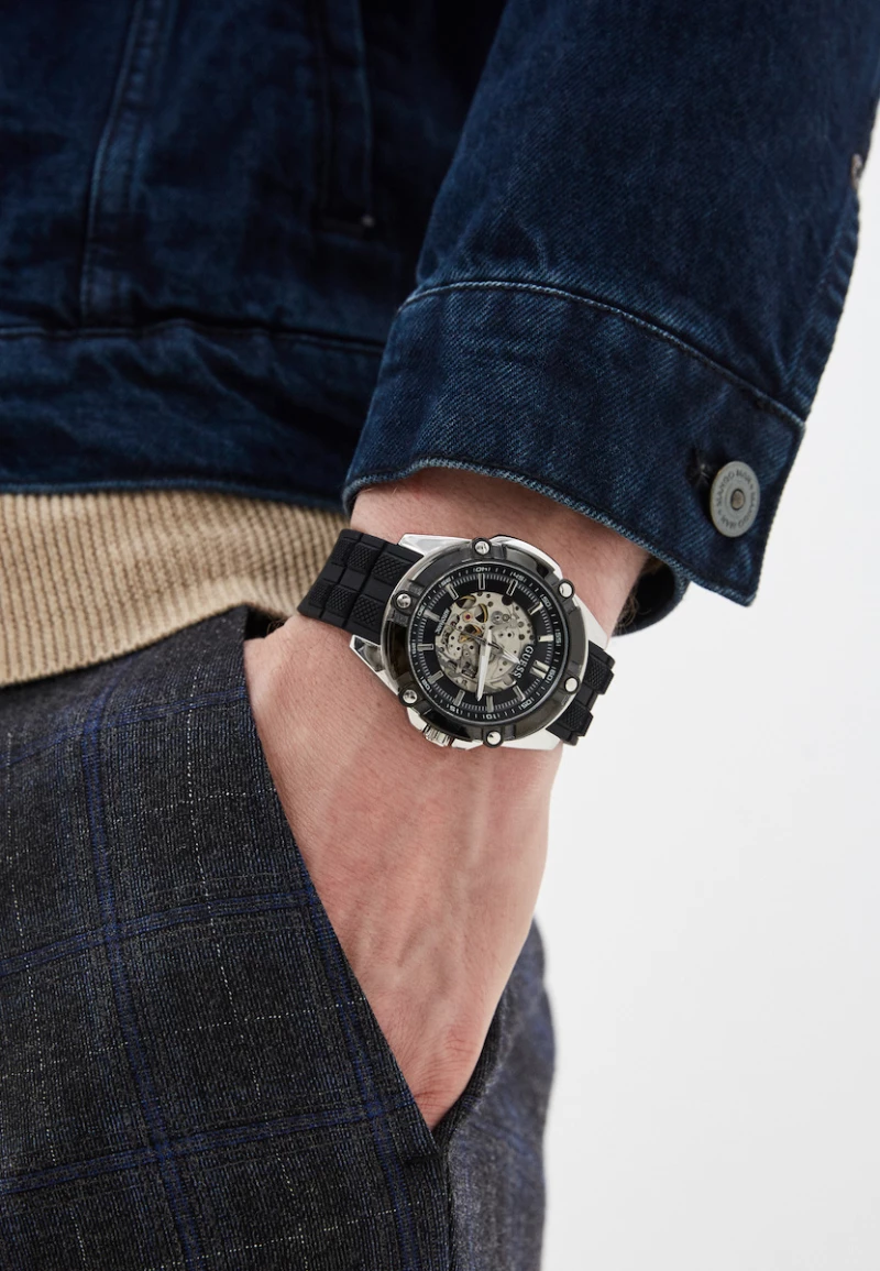 Guess Men'S Timepiece Bolt Automatic Gw0061G1 Gw0061G1 Ατσάλι