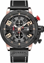 Ανδρικό Ρολόι Curren 8312 με χρονογράφους Black