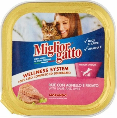 Morando Miglior Gatto Wellness System Αρνί / Συκώτι 100gr
