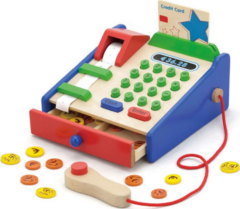 Viga Toys Cash Register Ξύλινη Ταμειακή Μηχανή