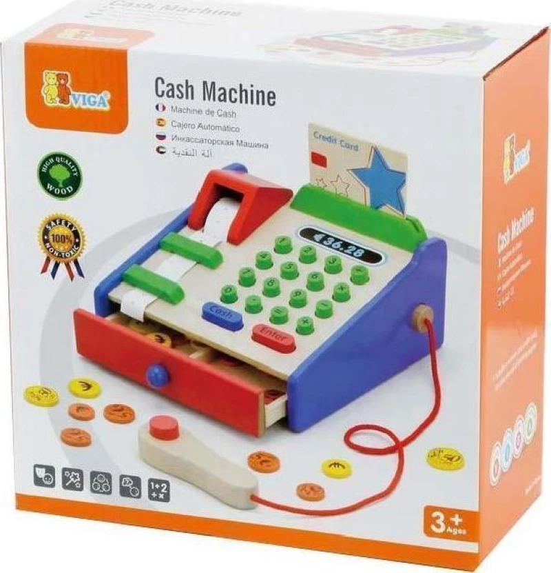 Viga Toys Cash Register Ξύλινη Ταμειακή Μηχανή