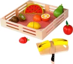 Tooky Toys Ξύλινα Φρούτα Ξύλο Κοπής