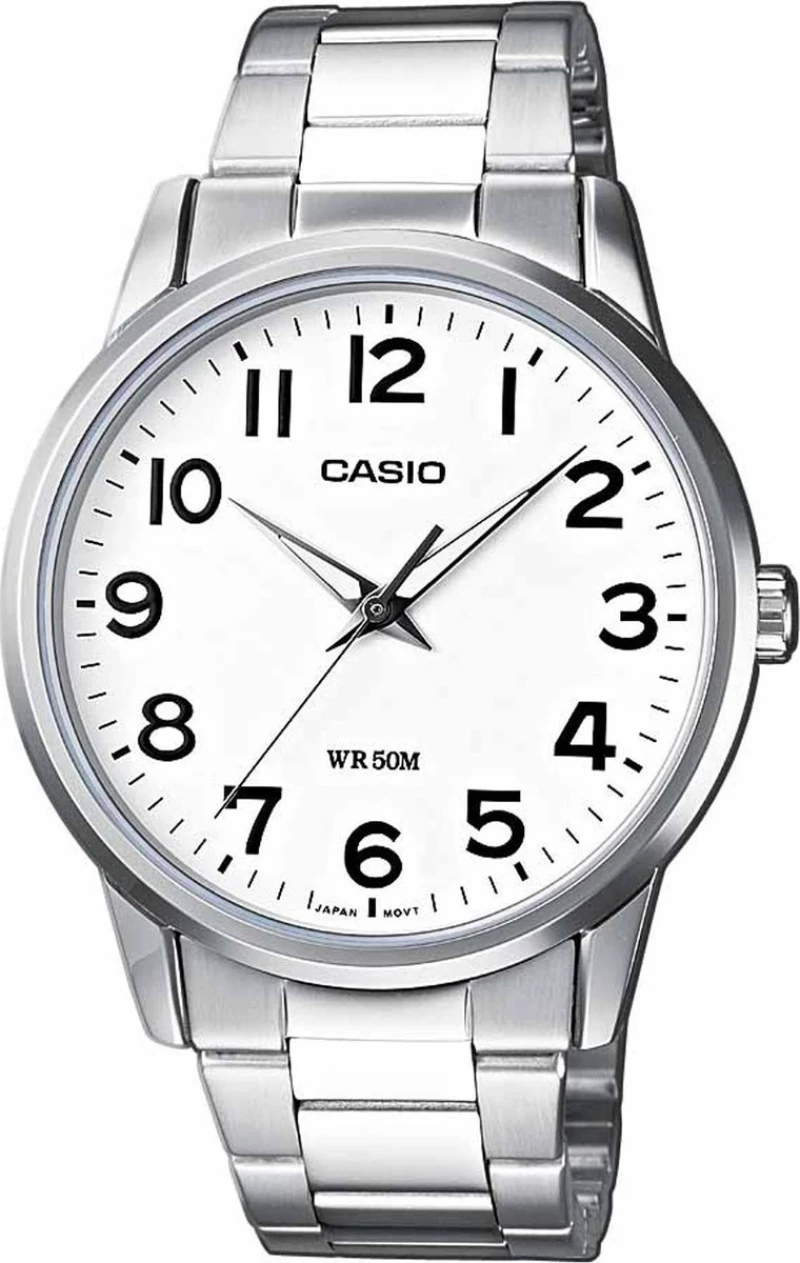 Casio Ρολόι με Μεταλλικό Μπρασελέ σε Ασημί χρώμα