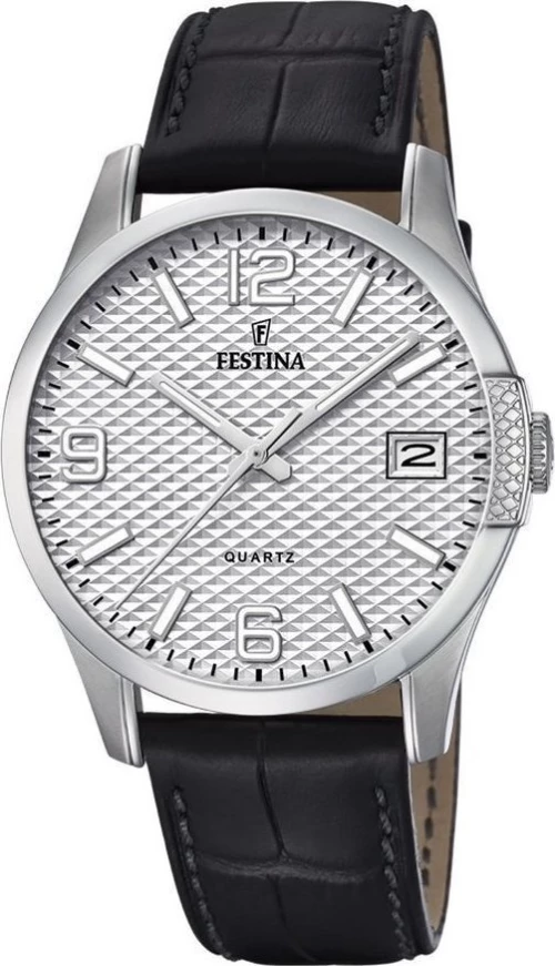 Ρολόι Festina Black Leather Strap - F16982-1 F16982-1