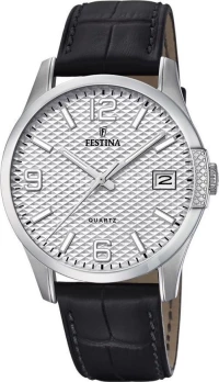 Ρολόι Festina Black Leather Strap - F16982-1 F16982-1