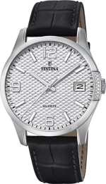 Ρολόι Festina Black Leather Strap - F16982-1 F16982-1