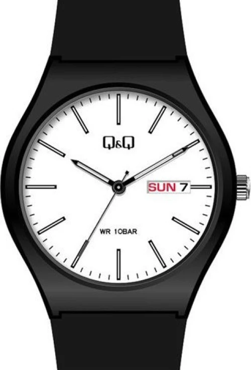 Q&Q A212J001Y Black Plastic Strap