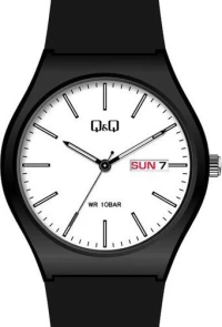 Q&Q A212J001Y Black Plastic Strap