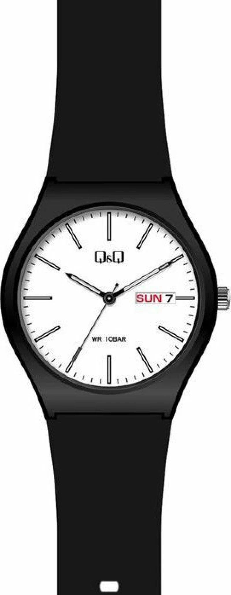 Q&Q A212J001Y Black Plastic Strap