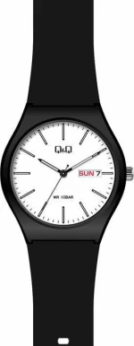 Q&Q A212J001Y Black Plastic Strap
