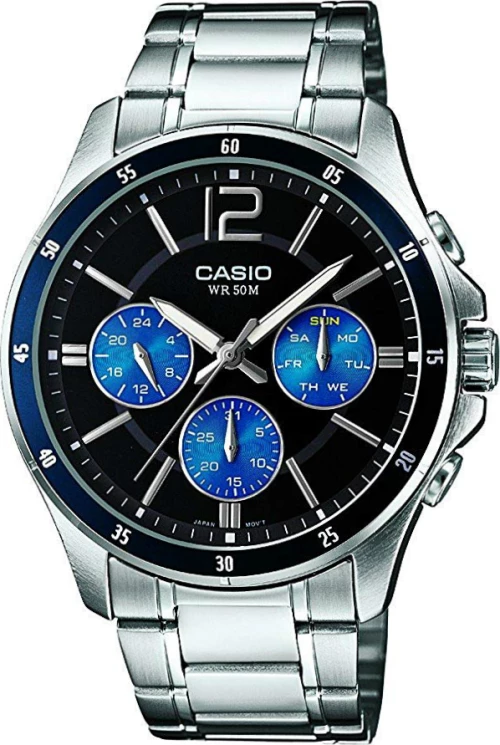 Casio Ρολόι με Μεταλλικό Μπρασελέ σε Ασημί χρώμα