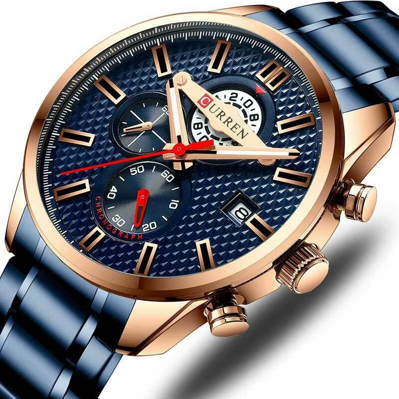 Ανδρικό Ρολόι Curren 8352 με χρονογράφους Blue