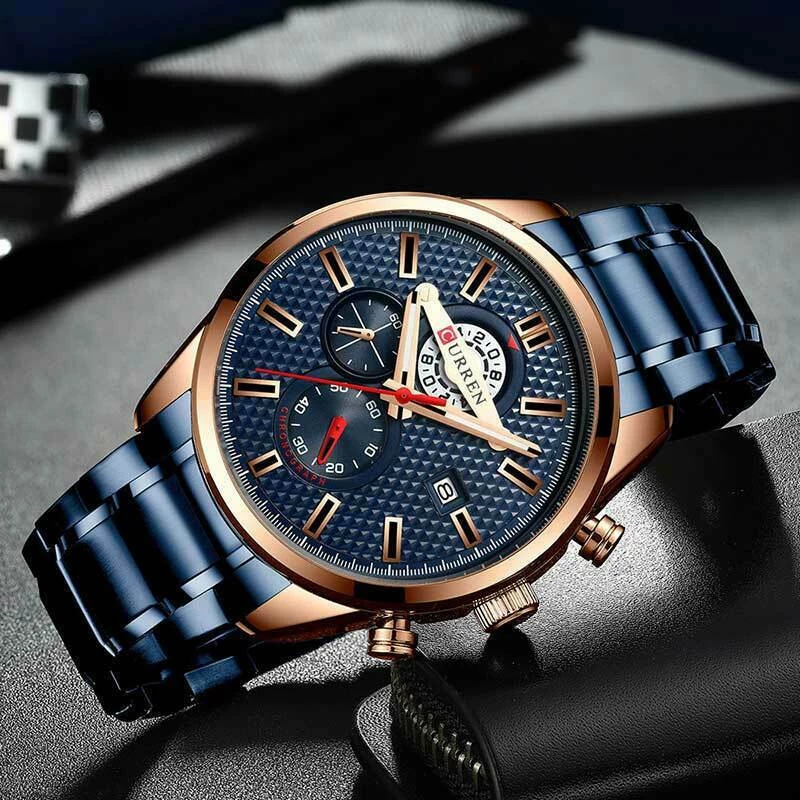 Ανδρικό Ρολόι Curren 8352 με χρονογράφους Blue