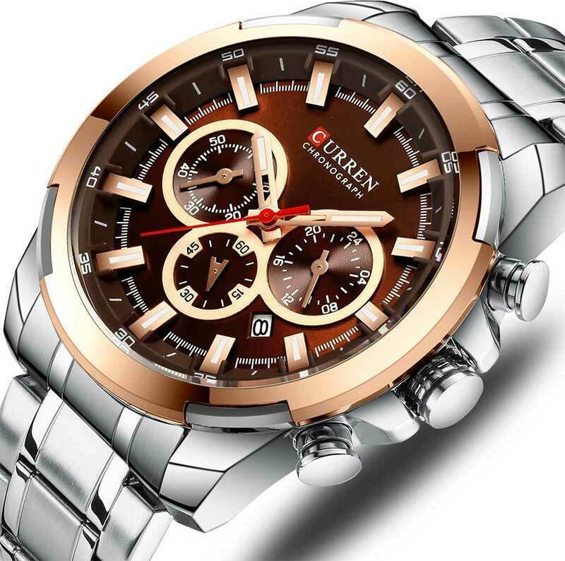 Ανδρικό Ρολόι Curren 8361 με χρονογράφους Silver-Brown