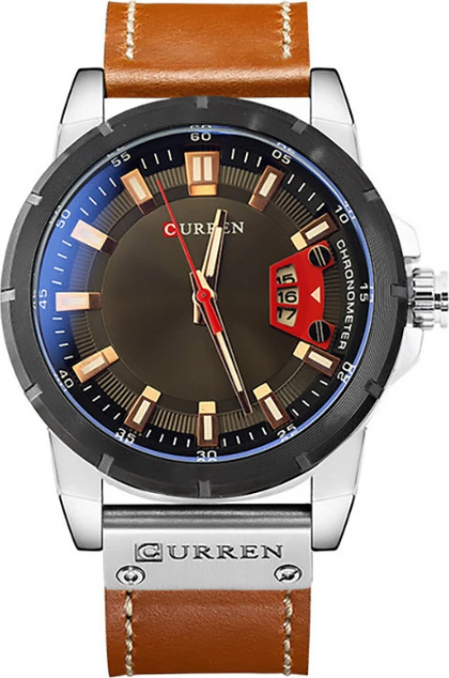 Curren 8284 Brown Silver