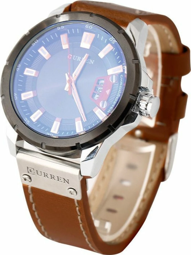 Curren 8284 Brown Silver