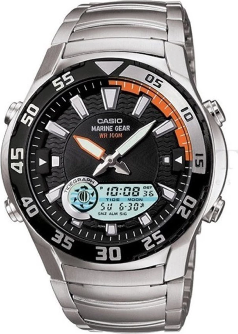 Casio Ρολόι Collection Ref με Μεταλλικό Μπρασελέ σε Ασημί χρώμα