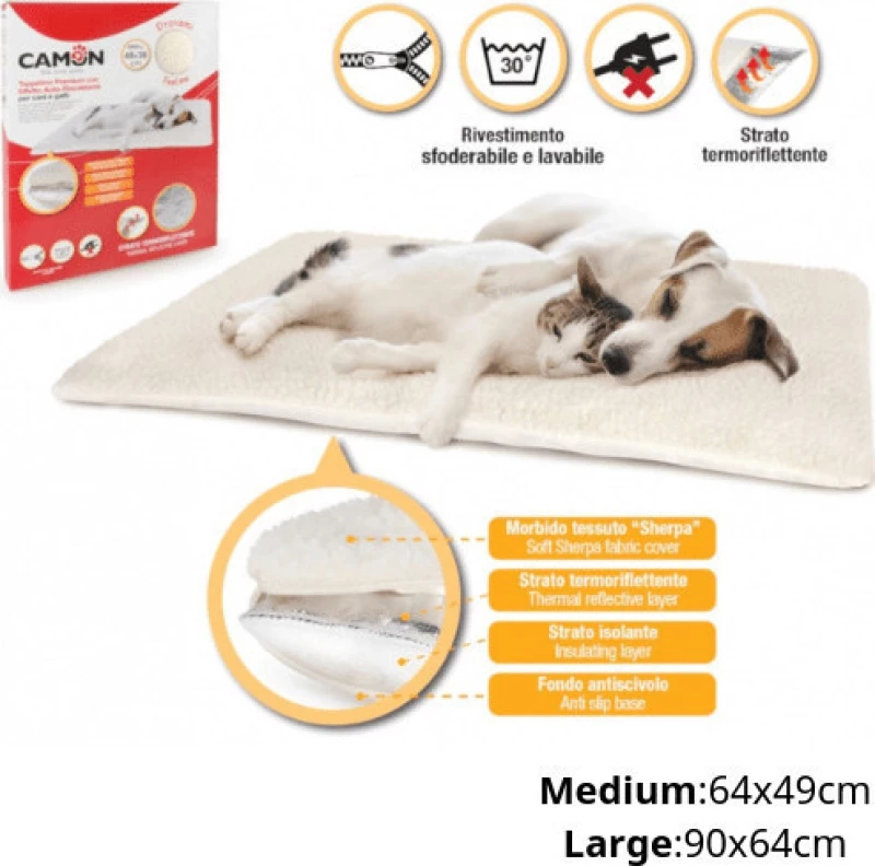 Αυτοθερμαινόμενο Χαλάκι Κατοικιδίων-self heating pet bed 90 x 64 x 2cm
