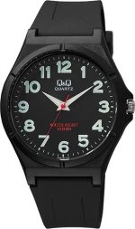 Q&Q Vq66J024Y Black Rubber Strap