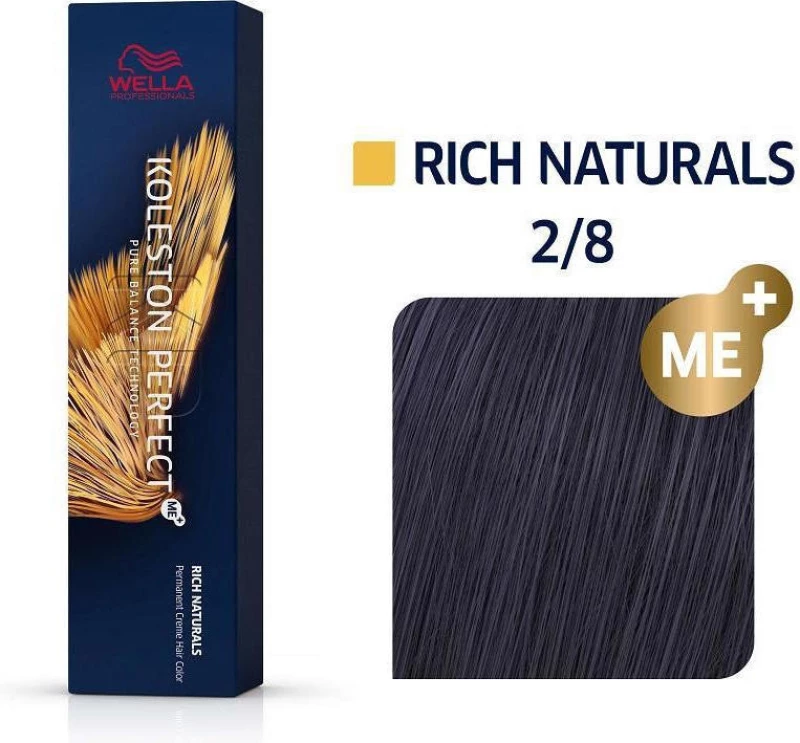 Wella Koleston Perfect Me+ Rich Naturals 2/8 Μαύρο Μπλέ 60ml
